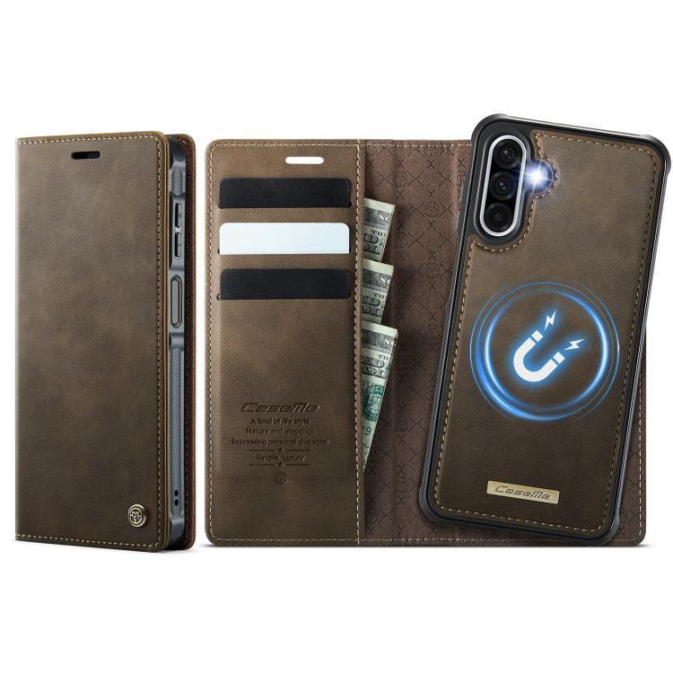 Custodia per telefono CaseMe C49 con portafoglio in pelle, magnetica, con blocco RFID e removibile., For Samsung Galaxy S20, For Samsung Galaxy S20+, For Samsung Galaxy A17, For Samsung Galaxy S24 / S25