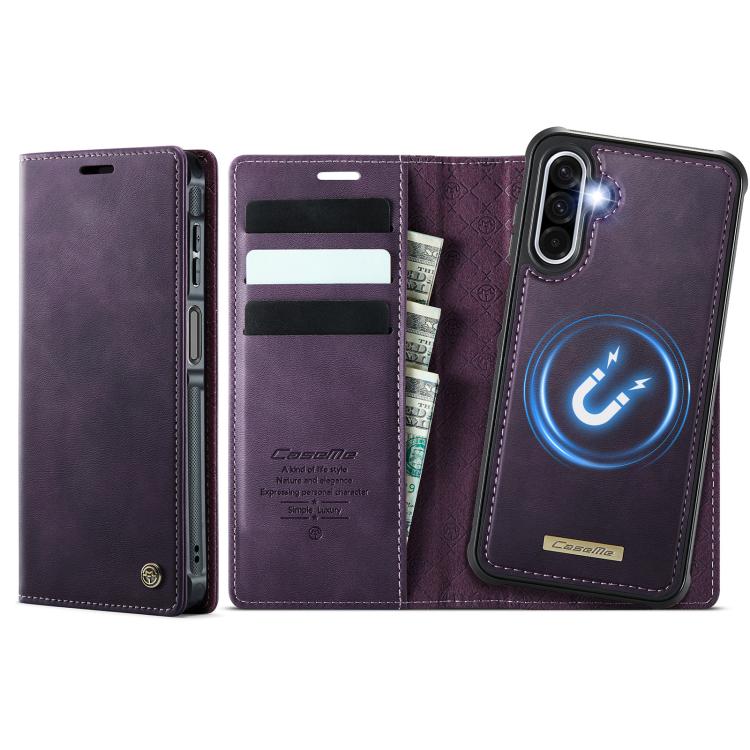 Custodia per telefono CaseMe C49 con portafoglio in pelle, magnetica, con blocco RFID e removibile., For Samsung Galaxy S20, For Samsung Galaxy S20+, For Samsung Galaxy A17, For Samsung Galaxy S24 / S25