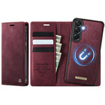 Custodia per telefono CaseMe C49 con portafoglio in pelle, magnetica, con blocco RFID e removibile., For Samsung Galaxy A57 5G, For Galaxy S25 FE, For Samsung Galaxy S25 Edge 5G, For Samsung Galaxy A56 5G