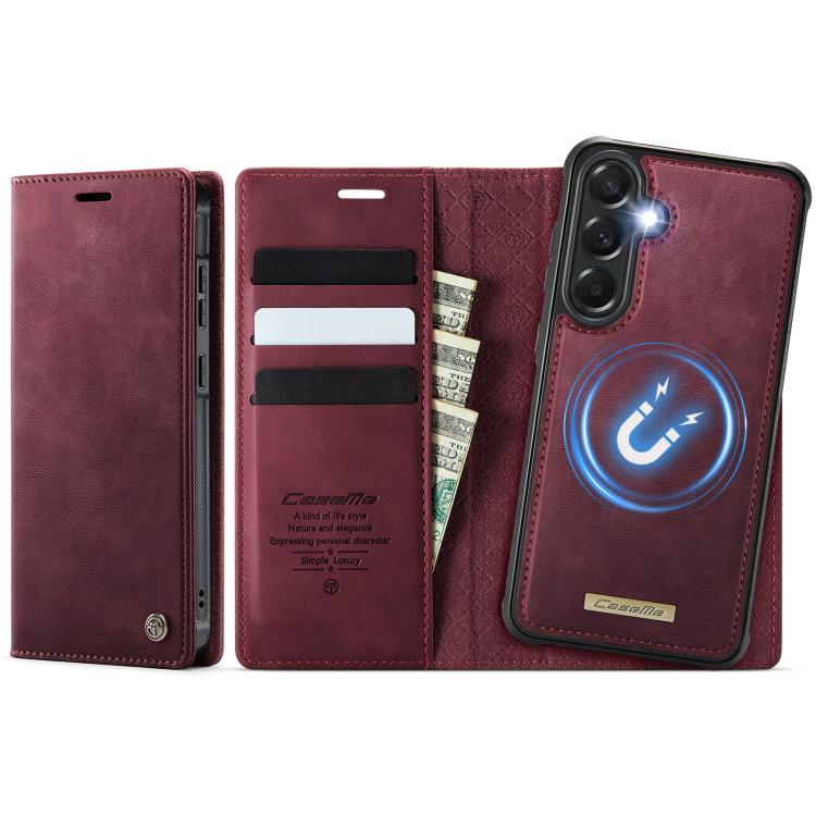 Custodia per telefono CaseMe C49 con portafoglio in pelle, magnetica, con blocco RFID e removibile., For Samsung Galaxy A57 5G, For Galaxy S25 FE, For Samsung Galaxy S25 Edge 5G, For Samsung Galaxy A56 5G