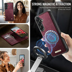Custodia per telefono CaseMe C49 con portafoglio in pelle, magnetica, con blocco RFID e removibile., For Samsung Galaxy A57 5G, For Galaxy S25 FE, For Samsung Galaxy S25 Edge 5G, For Samsung Galaxy A56 5G