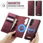 Custodia per telefono CaseMe C49 con portafoglio in pelle, magnetica, con blocco RFID e removibile., For Samsung Galaxy A57 5G, For Galaxy S25 FE, For Samsung Galaxy S25 Edge 5G, For Samsung Galaxy A56 5G