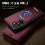 Custodia per telefono CaseMe C49 con portafoglio in pelle, magnetica, con blocco RFID e removibile., For Samsung Galaxy A57 5G, For Galaxy S25 FE, For Samsung Galaxy S25 Edge 5G, For Samsung Galaxy A56 5G