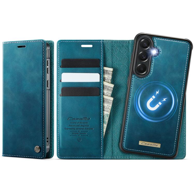 Custodia per telefono CaseMe C49 con portafoglio in pelle, magnetica, con blocco RFID e removibile., For Samsung Galaxy A57 5G, For Galaxy S25 FE, For Samsung Galaxy S25 Edge 5G, For Samsung Galaxy A56 5G