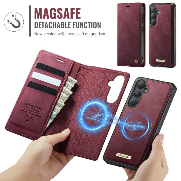Custodia per telefono CaseMe C49 con portafoglio in pelle, magnetica, con blocco RFID e removibile., For Galaxy S26 FE 5G, For Samsung Galaxy S26+ 5G, For Samsung Galaxy S26 Ultra 5G, For Samsung Galaxy S26 5G