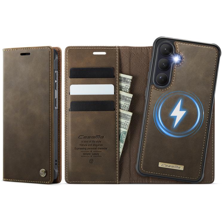 Custodia per telefono CaseMe C49 con portafoglio in pelle, magnetica, con blocco RFID e removibile., For Galaxy S26 FE 5G, For Samsung Galaxy S26+ 5G, For Samsung Galaxy S26 Ultra 5G, For Samsung Galaxy S26 5G