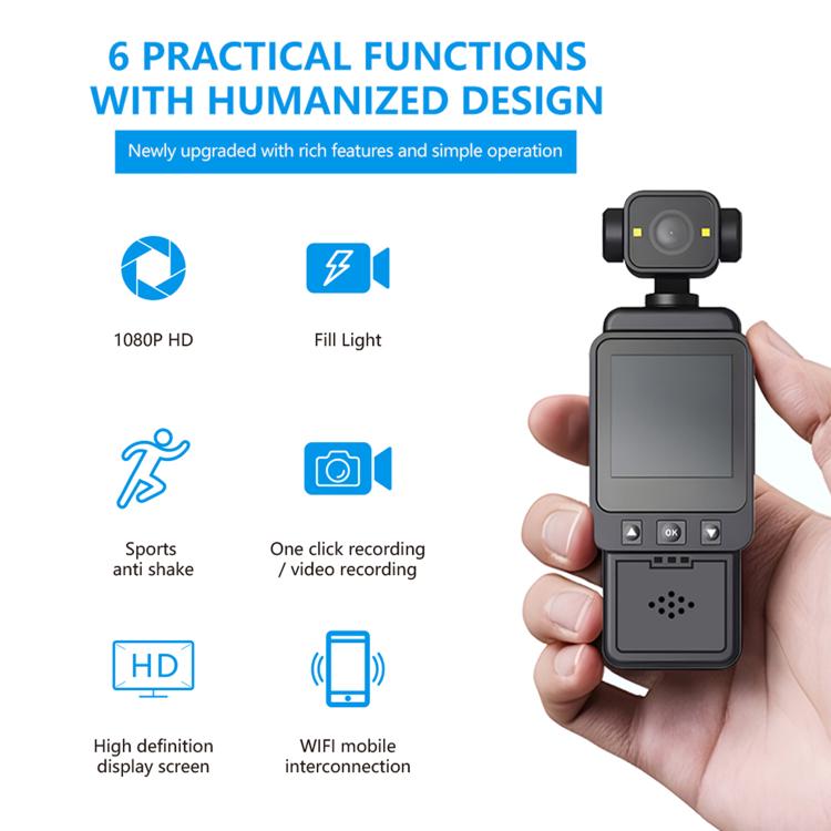 Videocamera tascabile Ultra HD 1080P con WiFi e clip