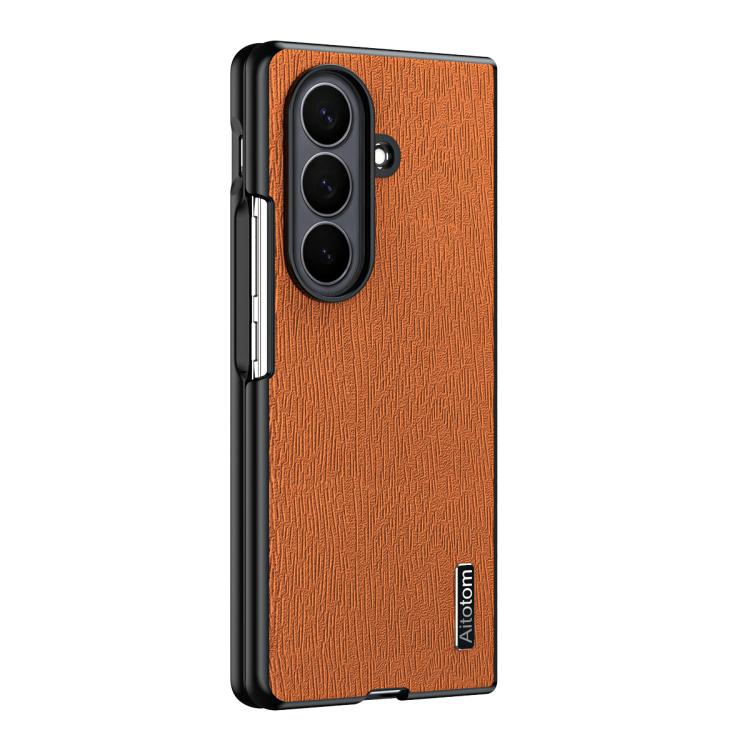 Custodia per telefono antiurto in pelle effetto corteccia d'albero, For Galaxy Z Fold8 5G, For Galaxy Z Fold8 Ultra 5G, For Galaxy Z Flip8 5G, For Galaxy Z Fold7 5G, For Galaxy Z Flip7 5G