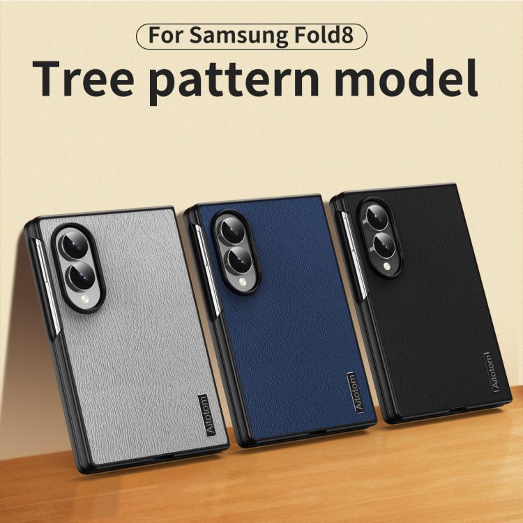 Custodia per telefono antiurto in pelle effetto corteccia d'albero, For Galaxy Z Fold8 5G, For Galaxy Z Fold8 Ultra 5G, For Galaxy Z Flip8 5G, For Galaxy Z Fold7 5G, For Galaxy Z Flip7 5G