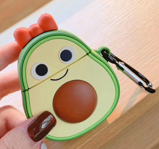 Custodia protettiva per cuffie Bluetooth Apple AirPods 1/2 generazione Universal Couple Avocado e ananas, Pineapple, Avocado