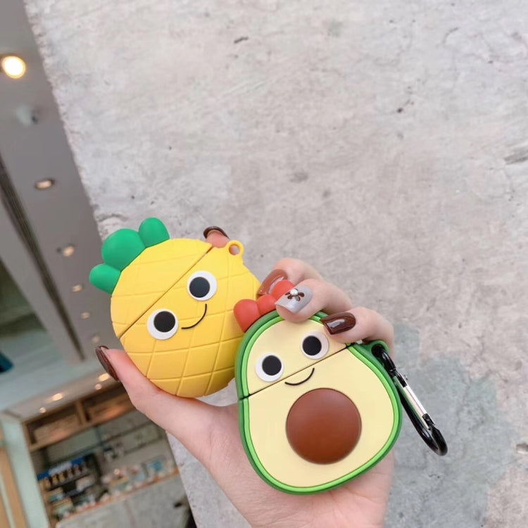 Custodia protettiva per cuffie Bluetooth Apple AirPods 1/2 generazione Universal Couple Avocado e ananas, Pineapple, Avocado