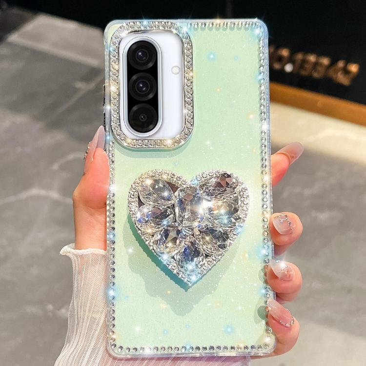 Custodia per telefono con ciondolo a forma di cuore e pietre preziose glitterate effetto diamante., For Samsung Galaxy A17 5G, For Samsung Galaxy A56 5G, For Samsung Galaxy A26 5G, For Samsung Galaxy A36 5G