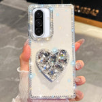 Custodia per telefono con ciondolo a forma di cuore e pietre preziose glitterate effetto diamante., For Samsung Galaxy A17 5G, For Samsung Galaxy A56 5G, For Samsung Galaxy A26 5G, For Samsung Galaxy A36 5G