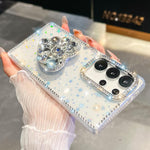 Custodia per telefono con ciondolo a forma di cuore e pietre preziose glitterate effetto diamante., For Samsung Galaxy S26+ 5G, For Samsung Galaxy S26 Ultra 5G, For Samsung Galaxy S26 5G, For Samsung Galaxy A07 5G