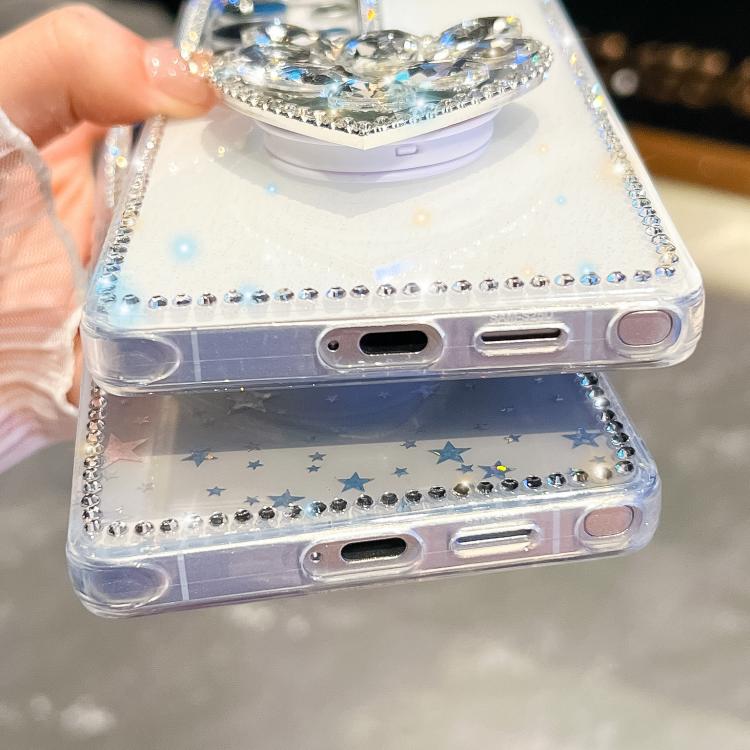 Custodia per telefono con ciondolo a forma di cuore e pietre preziose glitterate effetto diamante., For Samsung Galaxy S26+ 5G, For Samsung Galaxy S26 Ultra 5G, For Samsung Galaxy S26 5G, For Samsung Galaxy A07 5G