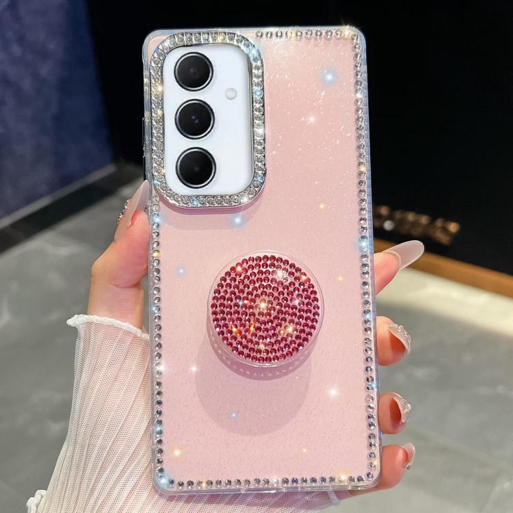 Custodia per telefono con supporto rotondo e glitter a forma di diamante, For Samsung Galaxy A17 5G, For Samsung Galaxy A56 5G, For Samsung Galaxy A26 5G, For Samsung Galaxy A36 5G