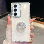Custodia per telefono con supporto rotondo e glitter a forma di diamante, For Samsung Galaxy A17 5G, For Samsung Galaxy A56 5G, For Samsung Galaxy A26 5G, For Samsung Galaxy A36 5G