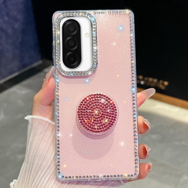 Custodia per telefono con supporto rotondo e glitter a forma di diamante, For Samsung Galaxy A17 5G, For Samsung Galaxy A56 5G, For Samsung Galaxy A26 5G, For Samsung Galaxy A36 5G