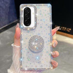 Custodia per telefono con supporto rotondo e glitter a forma di diamante, For Samsung Galaxy A17 5G, For Samsung Galaxy A56 5G, For Samsung Galaxy A26 5G, For Samsung Galaxy A36 5G