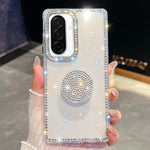 Custodia per telefono con supporto rotondo e glitter a forma di diamante, For Samsung Galaxy A17 5G, For Samsung Galaxy A56 5G, For Samsung Galaxy A26 5G, For Samsung Galaxy A36 5G