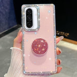Custodia per telefono con supporto rotondo e glitter a forma di diamante, For Samsung Galaxy A17 5G, For Samsung Galaxy A56 5G, For Samsung Galaxy A26 5G, For Samsung Galaxy A36 5G