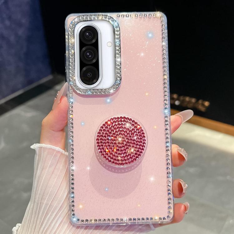 Custodia per telefono con supporto rotondo e glitter a forma di diamante, For Samsung Galaxy A17 5G, For Samsung Galaxy A56 5G, For Samsung Galaxy A26 5G, For Samsung Galaxy A36 5G