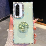 Custodia per telefono con supporto rotondo e glitter a forma di diamante, For Samsung Galaxy A17 5G, For Samsung Galaxy A56 5G, For Samsung Galaxy A26 5G, For Samsung Galaxy A36 5G