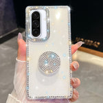 Custodia per telefono con supporto rotondo e glitter a forma di diamante, For Samsung Galaxy A17 5G, For Samsung Galaxy A56 5G, For Samsung Galaxy A26 5G, For Samsung Galaxy A36 5G