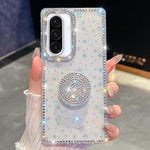 Custodia per telefono con supporto rotondo e glitter a forma di diamante, For Samsung Galaxy A17 5G, For Samsung Galaxy A56 5G, For Samsung Galaxy A26 5G, For Samsung Galaxy A36 5G