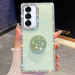 Custodia per telefono con supporto rotondo e glitter a forma di diamante, For Samsung Galaxy S25 5G, For Samsung Galaxy S25+ 5G, For Samsung Galaxy S25 Ultra 5G, For Samsung Galaxy A16 5G