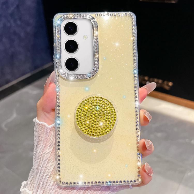 Custodia per telefono con supporto rotondo e glitter a forma di diamante, For Samsung Galaxy S24 FE 5G, For Samsung Galaxy A15 5G, For Samsung Galaxy A55 5G, For Samsung Galaxy A35 5G