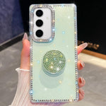 Custodia per telefono con supporto rotondo e glitter a forma di diamante, For Samsung Galaxy S24 FE 5G, For Samsung Galaxy A15 5G, For Samsung Galaxy A55 5G, For Samsung Galaxy A35 5G
