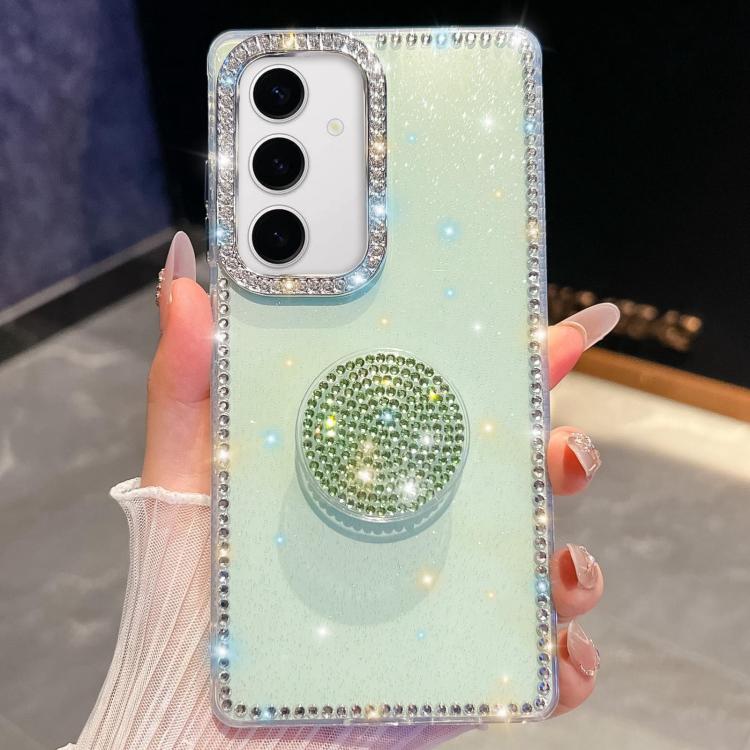 Custodia per telefono con supporto rotondo e glitter a forma di diamante, For Samsung Galaxy S24 FE 5G, For Samsung Galaxy A15 5G, For Samsung Galaxy A55 5G, For Samsung Galaxy A35 5G
