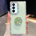 Custodia per telefono con supporto rotondo e glitter a forma di diamante, For Samsung Galaxy S24 FE 5G, For Samsung Galaxy A15 5G, For Samsung Galaxy A55 5G, For Samsung Galaxy A35 5G