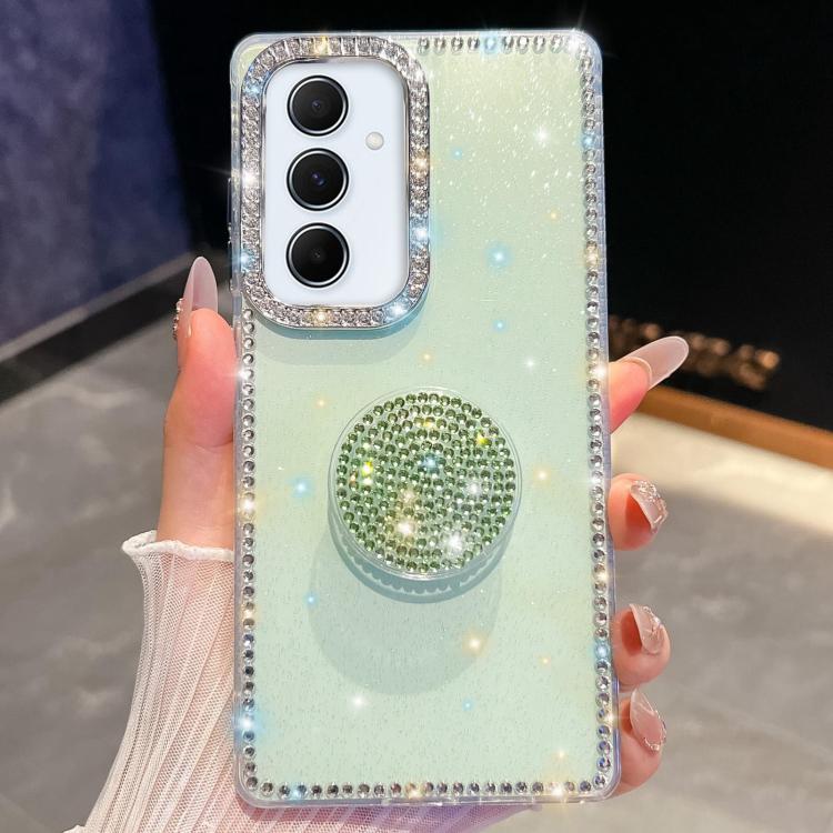 Custodia per telefono con supporto rotondo e glitter a forma di diamante, For Samsung Galaxy S24 FE 5G, For Samsung Galaxy A15 5G, For Samsung Galaxy A55 5G, For Samsung Galaxy A35 5G