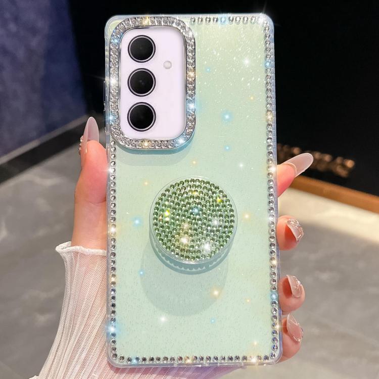 Custodia per telefono con supporto rotondo e glitter a forma di diamante, For Samsung Galaxy S24 FE 5G, For Samsung Galaxy A15 5G, For Samsung Galaxy A55 5G, For Samsung Galaxy A35 5G