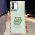 Custodia per telefono con supporto rotondo e glitter a forma di diamante, : For Samsung Galaxy S26+ 5G, For Samsung Galaxy S26 Ultra 5G, For Samsung Galaxy S26 5G, For Samsung Galaxy A07 5G