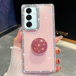 Custodia per telefono con supporto rotondo e glitter a forma di diamante, For Samsung Galaxy A17 5G, For Samsung Galaxy A56 5G, For Samsung Galaxy A26 5G, For Samsung Galaxy A36 5G