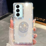 Custodia per telefono con supporto rotondo e glitter a forma di diamante, For Samsung Galaxy A17 5G, For Samsung Galaxy A56 5G, For Samsung Galaxy A26 5G, For Samsung Galaxy A36 5G