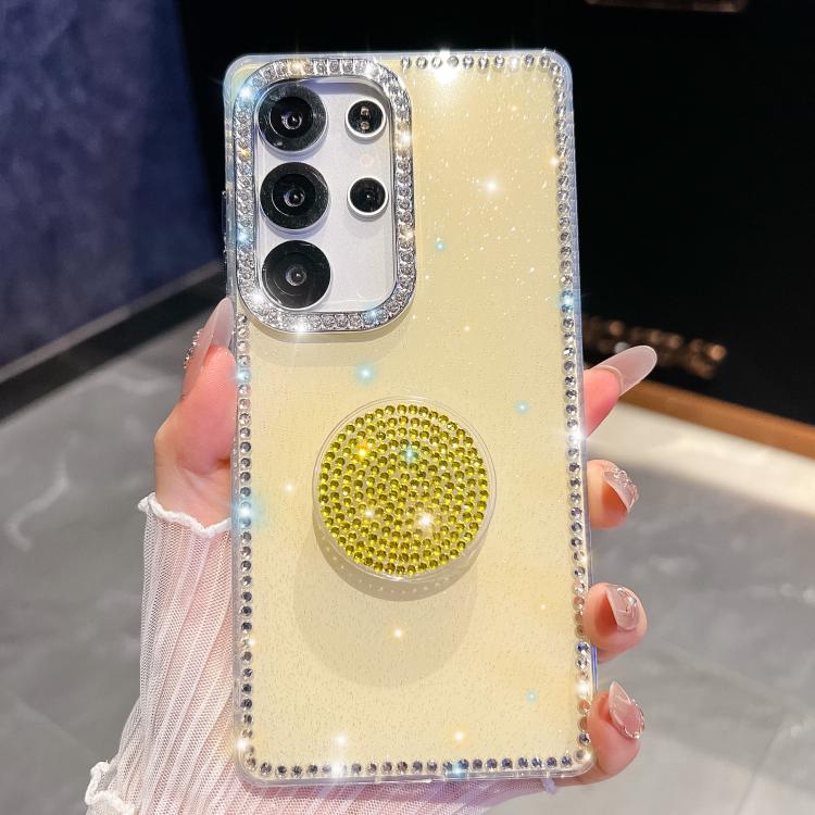 Custodia per telefono con supporto rotondo e glitter a forma di diamante, : For Samsung Galaxy S26+ 5G, For Samsung Galaxy S26 Ultra 5G, For Samsung Galaxy S26 5G, For Samsung Galaxy A07 5G