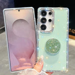 Custodia per telefono con supporto rotondo e glitter a forma di diamante, For Samsung Galaxy A17 5G, For Samsung Galaxy A56 5G, For Samsung Galaxy A26 5G, For Samsung Galaxy A36 5G