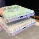 Custodia per telefono con supporto rotondo e glitter a forma di diamante, : For Samsung Galaxy S26+ 5G, For Samsung Galaxy S26 Ultra 5G, For Samsung Galaxy S26 5G, For Samsung Galaxy A07 5G