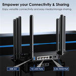 WAVLINK WN536AX6 For Gaming High Speed Dual Band MESH AP Repeater AX6000 WiFi 6 Router, US Plug, EU Plug, UK Plug, AU Plug