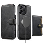 Custodia per telefono in pelle Suteni Q05S1 3 in 1 con portafoglio rimovibile e MagSafe., For iPhone 12 Pro