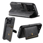 Custodia per telefono in pelle Suteni Q05S1 3 in 1 con portafoglio rimovibile e MagSafe., For iPhone 12 Pro