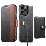 Custodia per telefono in pelle Suteni Q07S1 3 in 1 con portafoglio staccabile e sistema MagSafe., For iPhone 13 Pro Max, For iPhone 13 Pro, For iPhone 13, For iPhone 12, For iPhone 12 Pro Max, For iPhone 12 Pro
