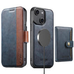 Custodia per telefono in pelle Suteni Q07S1 3 in 1 con portafoglio staccabile e sistema MagSafe., For iPhone 13 Pro Max, For iPhone 13 Pro, For iPhone 13, For iPhone 12, For iPhone 12 Pro Max, For iPhone 12 Pro