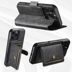 Custodia per telefono in pelle Suteni Q07S1 3 in 1 con portafoglio staccabile e sistema MagSafe., For iPhone 12 Pro