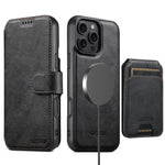 Custodia per telefono in pelle Suteni Q05S2 3 in 1 con portafoglio verticale rimovibile e MagSafe., For iPhone 13 Pro Max, For iPhone 13 Pro, For iPhone 13, For iPhone 12, For iPhone 12 Pro Max, For iPhone 12 Pro
