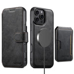Custodia per telefono in pelle Suteni Q05S3 3 in 1 con portafoglio verticale rimovibile e MagSafe., For iPhone 13 Pro Max, For iPhone 13 Pro, For iPhone 13, For iPhone 12, For iPhone 12 Pro Max, For iPhone 12 Pro